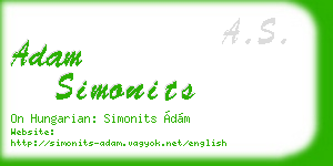 adam simonits business card